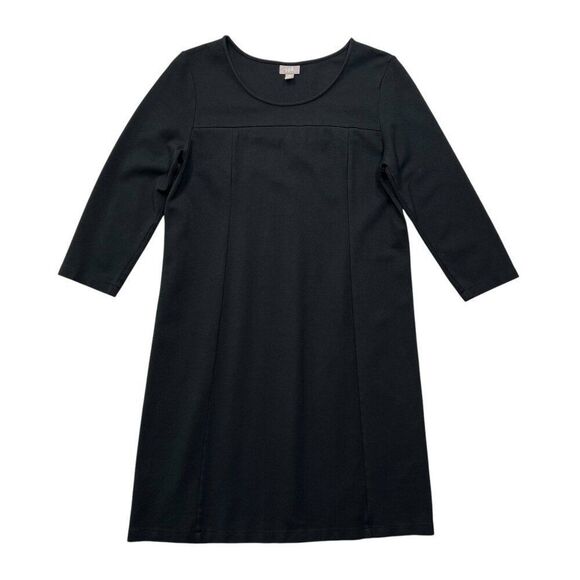 J. Jill Women's Size Medium Black Ponte Shift Dress - Picture 1 of 10